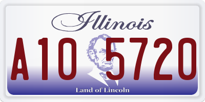 IL license plate A105720