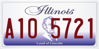 IL license plate A105721