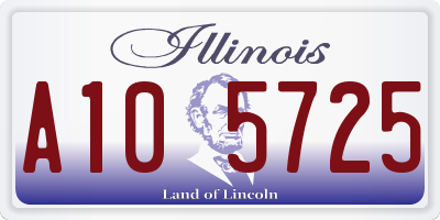 IL license plate A105725