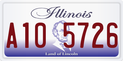 IL license plate A105726