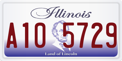 IL license plate A105729