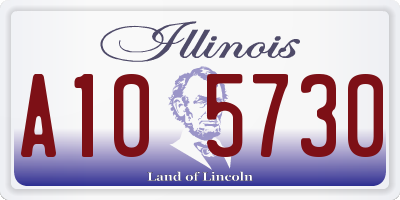 IL license plate A105730