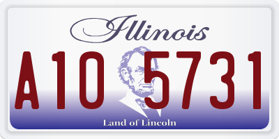 IL license plate A105731