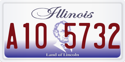 IL license plate A105732