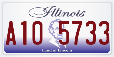 IL license plate A105733