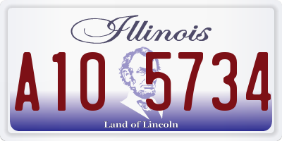 IL license plate A105734