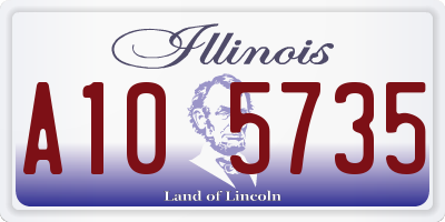 IL license plate A105735