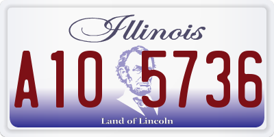 IL license plate A105736