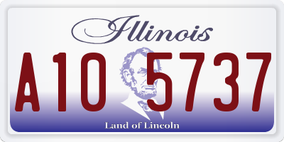 IL license plate A105737