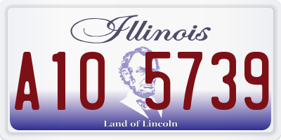 IL license plate A105739