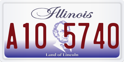 IL license plate A105740