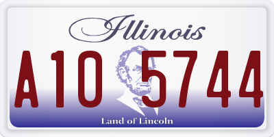 IL license plate A105744