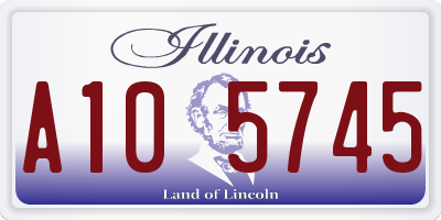 IL license plate A105745