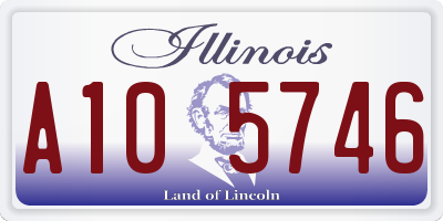 IL license plate A105746