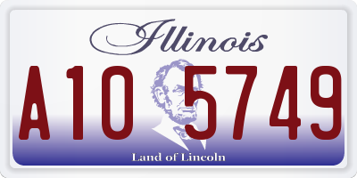 IL license plate A105749