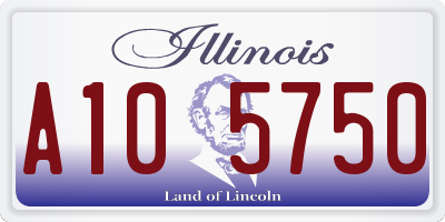 IL license plate A105750