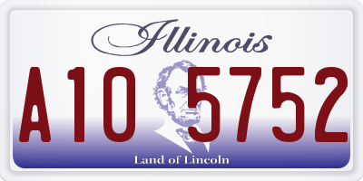 IL license plate A105752