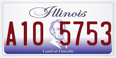 IL license plate A105753