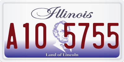 IL license plate A105755