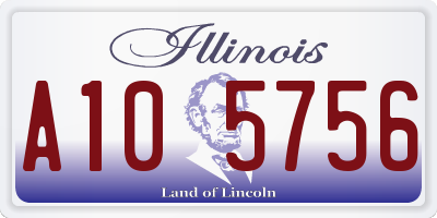 IL license plate A105756