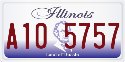 IL license plate A105757