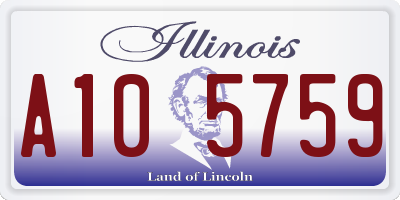 IL license plate A105759