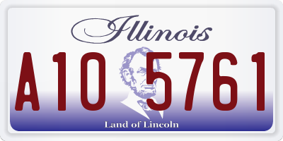 IL license plate A105761
