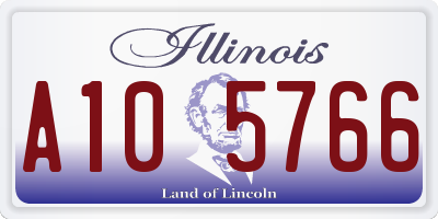 IL license plate A105766