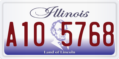 IL license plate A105768