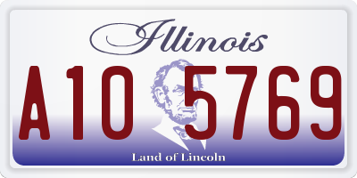 IL license plate A105769