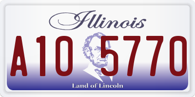 IL license plate A105770