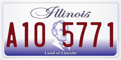 IL license plate A105771