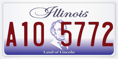 IL license plate A105772