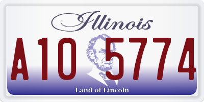 IL license plate A105774
