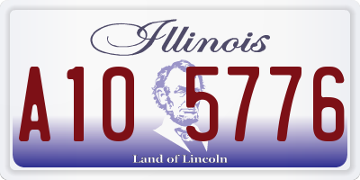 IL license plate A105776
