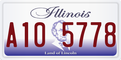 IL license plate A105778