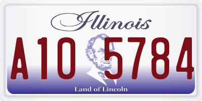 IL license plate A105784