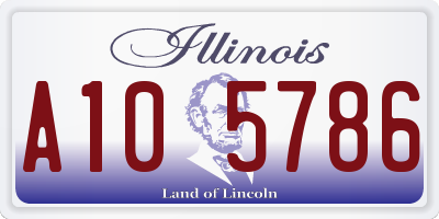 IL license plate A105786