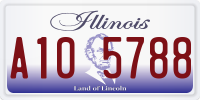 IL license plate A105788