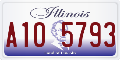 IL license plate A105793