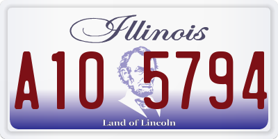 IL license plate A105794
