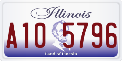 IL license plate A105796