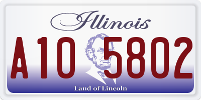 IL license plate A105802