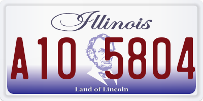 IL license plate A105804