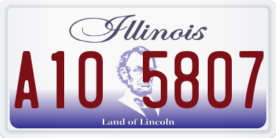 IL license plate A105807