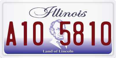 IL license plate A105810