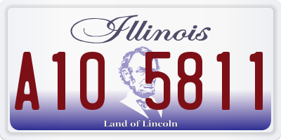 IL license plate A105811