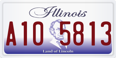IL license plate A105813