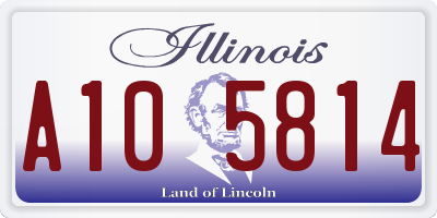 IL license plate A105814