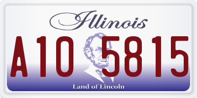 IL license plate A105815